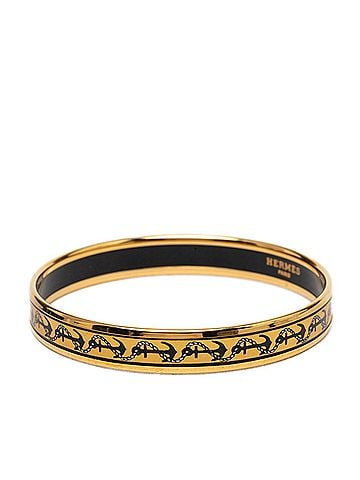 Hermès Hermes Email PM Bangle, Gold Multicolor Plated, Women's (view 2)