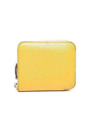 Hermès Hermes Azap Silk In Compact Wallet/Coin Case, Yellow, Veau Epsom Leather, Women's (view 1)
