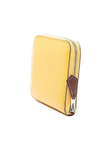 Hermès Hermes Azap Silk In Compact Wallet/Coin Case, Yellow, Veau Epsom Leather, Women's (view 2)