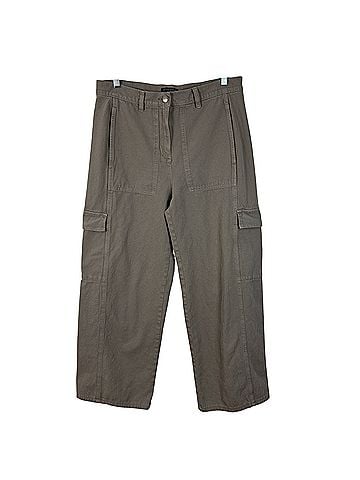 Eileen Fisher  garment-dyed, utility organic cotton cargo pant in color Reed Cargo Pants (view 1)