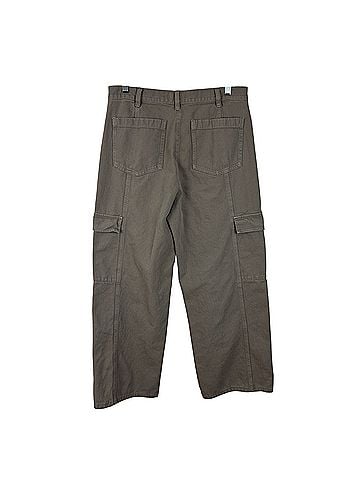 Eileen Fisher  garment-dyed, utility organic cotton cargo pant in color Reed Cargo Pants (view 2)