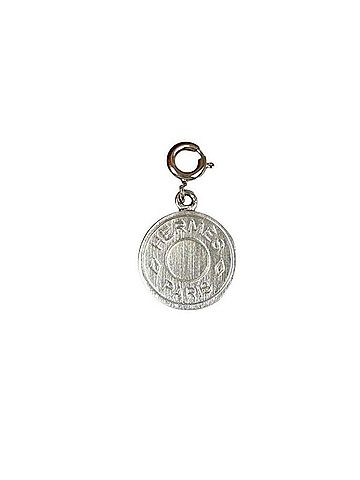 Hermès HERMES Hermes Charm Sellier Silver Metal Women's Pendant Top (view 1)