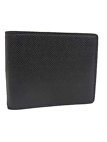 Louis Vuitton LOUIS VUITTON Louis Vuitton Bi-fold Wallet Portefeuille Pince M62978 Noir Taiga Men's (view 1)
