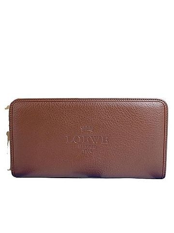 Loewe LOEWE Heritage Brown Leather Long Wallet for Men and Women (Round) (view 1)