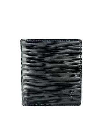 Louis Vuitton LOUIS VUITTON Louis Vuitton Bi-fold Wallet Portefeuille Cartes Credit M63542 Black Epi Leather Men's Billfold (view 1)