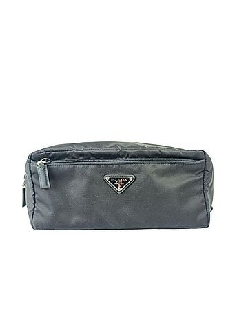 Prada PRADA Triangle Clutch Bag 2NA029 Black Re-Nylon Men's (view 1)