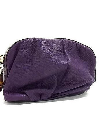 Gucci GUCCI Bamboo Pouch Bag 246175 Purple Leather Women's (view 1)