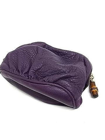 Gucci GUCCI Bamboo Pouch Bag 246175 Purple Leather Women's (view 2)