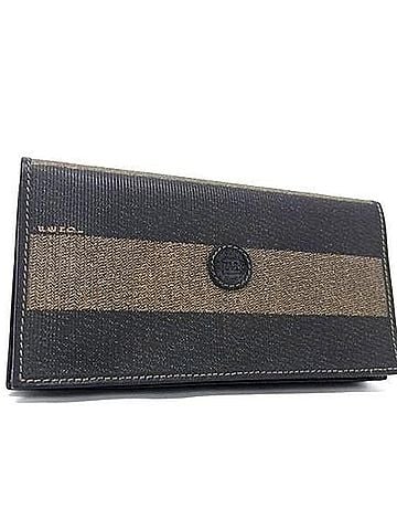 Fendi FENDI Pecan 308030 Men's Bi-fold Wallet (Black x Brown) (view 1)