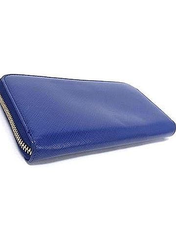 Salvatore Ferragamo SALVATORE FERRAGAMO Ferragamo Long Wallet Gancini IY-22B 300 Blue Leather Men's Women's Round (view 2)