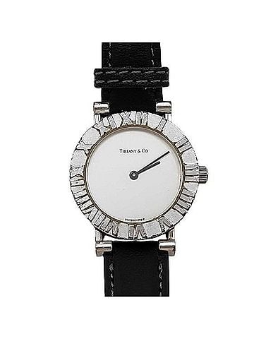 Tiffany & Co. Tiffany & Co. Atlas L0640 Silver Black SV925 Leather Women's Quartz Watch (view 1)