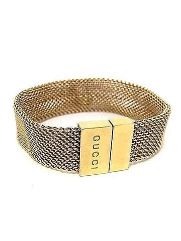 Gucci GUCCI bracelet, gold metal, mesh, for women. (view 1)