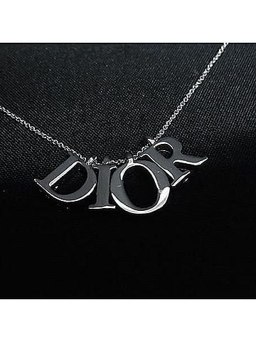Christian Dior Christian Dior necklace, silver metal, for women. (view 2)