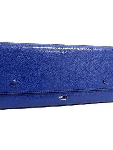 Céline CELINE Celine Long Wallet, Multifunction, Blue Leather, Bi-fold, Men's/Women's (view 1)