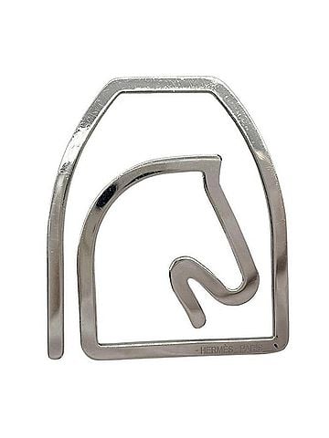 Hermès HERMES Hermes Money Clip Wallet Eskettle Silver Metal Men's Women's Cheval Horse (view 1)