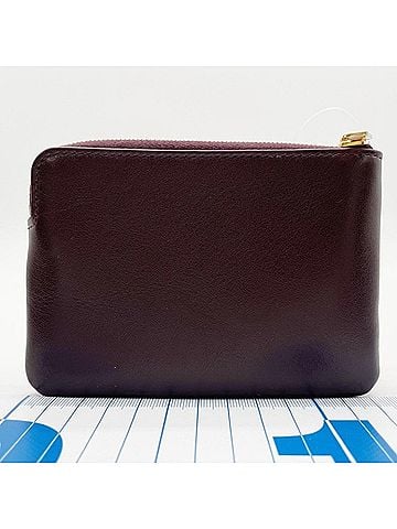 Céline CELINE Celine wallet/coin case Cuile Triomphe coin purse Bordeaux leather women's (view 2)