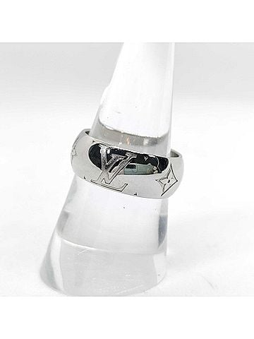 Louis Vuitton LOUIS VUITTON Louis Vuitton Ring M62485 Silver Metal Men's Women's (view 2)
