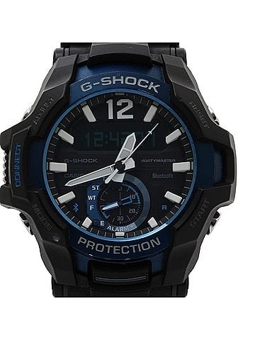 Casio CASIO G-SHOCK GRAVITYMASTER GR-B100-1A2JF Black x Blue Resin Stainless Steel Men's Solar Watch (view 1)