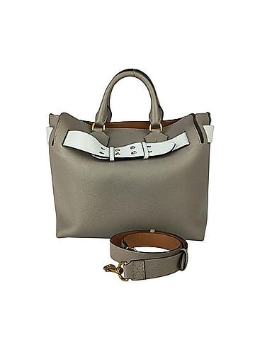 Burberry BURBERRY handbag, medium size, belt bag, 4076727, gray calf leather, women's shoulder bag. (view 1)