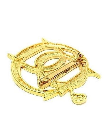 Christian Dior Christian Dior Brooch Gold Metal Women's (view 2)