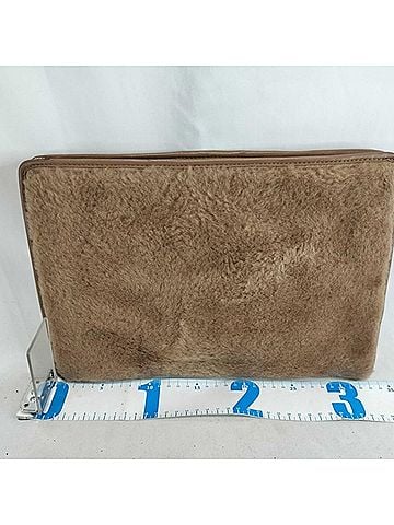 Balenciaga BALENCIAGA Bazaar Clutch Bag 443658 Brown Leather with Boa Lining - Men's & Women's (view 2)