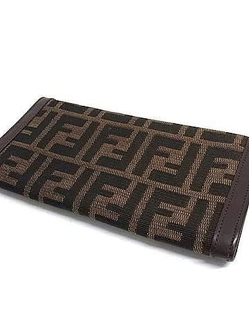 Fendi FENDI Zucca Long Wallet 2807 30851 99 Brown Canvas x Leather Men's (view 2)