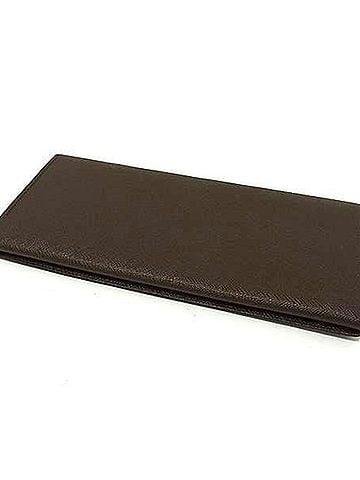 Burberry BURBERRY men's bifold wallet in dark brown leather with Nova Check pattern. (view 2)