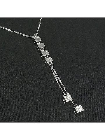 Christian Dior Christian Dior necklace, silver metal, for women. (view 2)