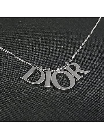 Christian Dior Christian Dior necklace, silver metal, for women. (view 2)