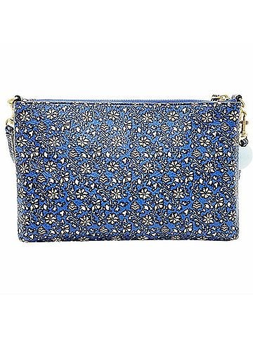 Tory Burch Tory Burch Colorblock Tassel Crossbody Leather Bag, Navy Multicolor Ivory Pansy Flower Shoulder Women's SYN-17430 (view 2)