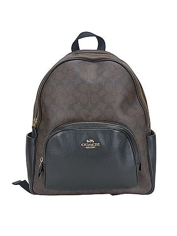 Coach Coach Signature Backpack 6495 Leather Dark Brown Black Gold Hardware Women's COACH (view 1)