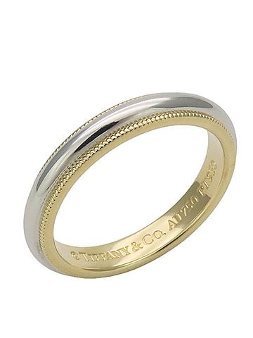 Tiffany & Co. Tiffany & Co. ring, milgrain design, 18K yellow gold and platinum (Pt950) combination, for women men. (view 2)