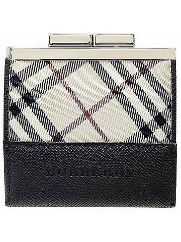 Burberry Burberry Check Coin Case, Nylon & Leather, Beige Dark Brown, Wallet SS-17567 (view 1)