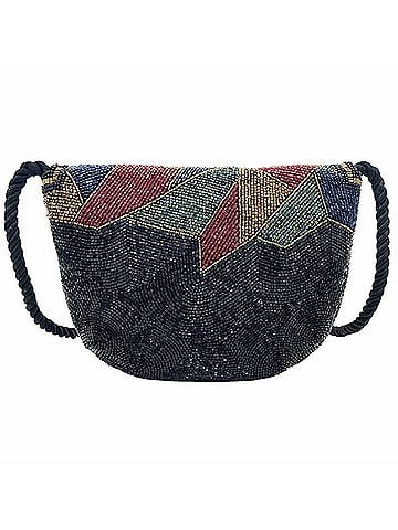 Christian Dior Christian Dior Beaded Mini Shoulder Bag, Black Multicolor Pouch, Women's C.Dior AMH-17282 (view 2)