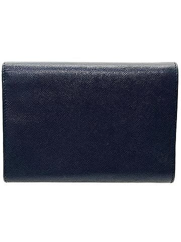 Prada Prada Triangle Tri-fold Wallet, Saffiano Leather, Black, M510A, PRADA Plate, Medium SAFFIANO NERO YY-16549 (view 2)
