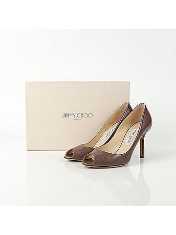 Jimmy Choo Evelyn Open Toe Pumps (view 1)