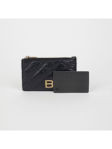 Balenciaga Crush Logo Card Holder (view 1)