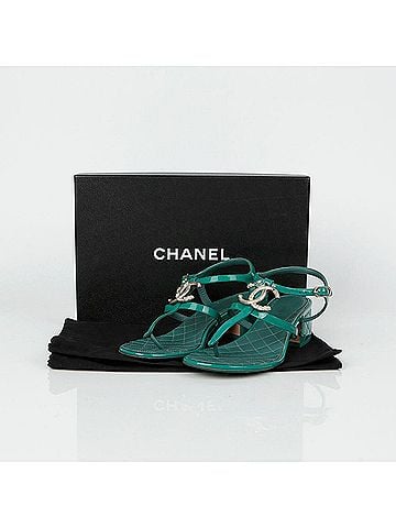 Chanel Cc Logo Strap Sandals Size (view 1)