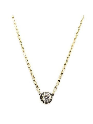 Cartier CARTIER Diamants Légers SM Necklace, 1P Diamond, 18K Yellow Gold, Women's /295600 (view 1)