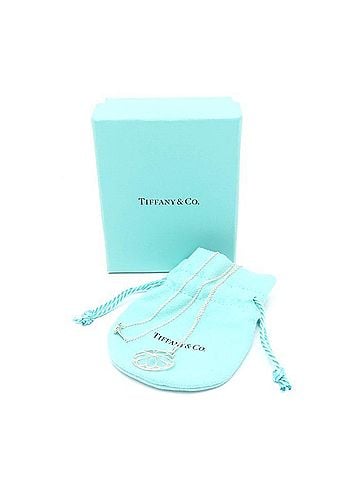 Tiffany & Co. TIFFANY&Co. Tiffany Flower Circle Necklace, 1 Diamond, SV925, Women's /295572 (view 2)