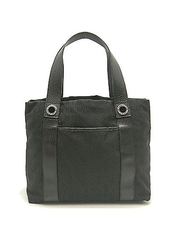 Bvlgari BVLGARI Logomania Tote Bag, Canvas, Black, Women's /253884 (view 1)