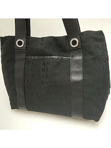 Bvlgari BVLGARI Logomania Tote Bag, Canvas, Black, Women's /253884 (view 2)