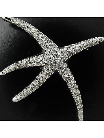Tiffany & Co. TIFFANY&Co. Tiffany Starfish Brooch with Diamonds, Elsa Peretti, Pt950, Women's /295486 (view 2)