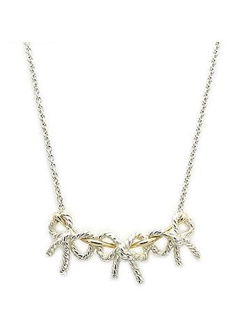 Tiffany & Co. TIFFANY&Co. Tiffany Triple Ribbon Necklace SV925 x 18K Yellow Gold Women's /295570 (view 1)