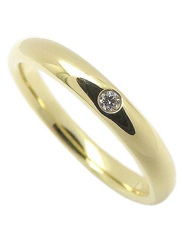 Tiffany & Co. TIFFANY&Co. Tiffany Stacking Band Ring, 1P Diamond, 18K Yellow Gold, Women's /295595 (view 1)