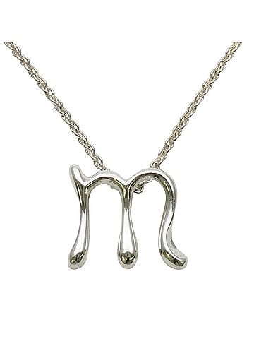 Tiffany & Co. Tiffany & Co. Necklace, Letter M, SV925, Elsa Peretti Initial, Women's. (view 1)