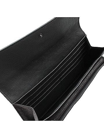 Bottega Veneta Bottega Veneta Charcoal Gray Woven Long Wallet (view 2)