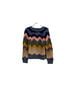 Mother Chevron-herringbone Yellow Pullover Sweater Size S - photo 1