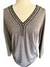 AB Studio Tan Long Sleeve Top Size XL - photo 1