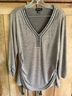 AB Studio Tan Long Sleeve Top Size XL - photo 3